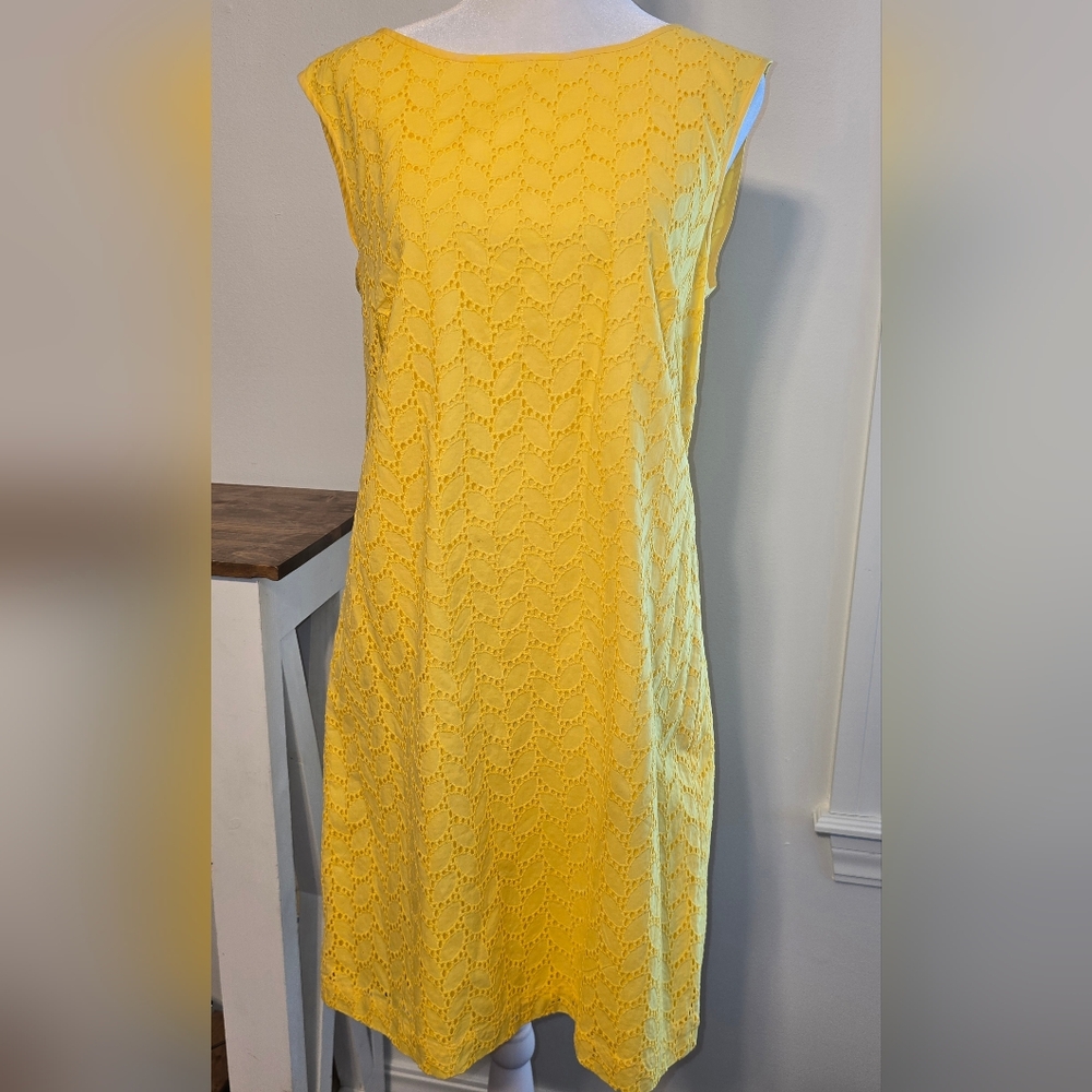Ann Taylor Loft NWT Bright Yellow Shift Dress Women's Size 8